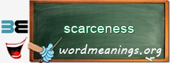 WordMeaning blackboard for scarceness